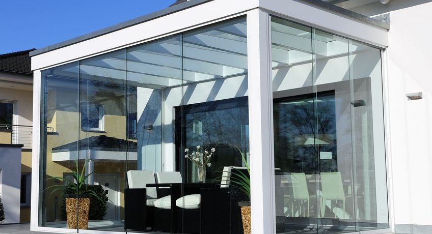 69607809 residential home with conservatory, exterior shot